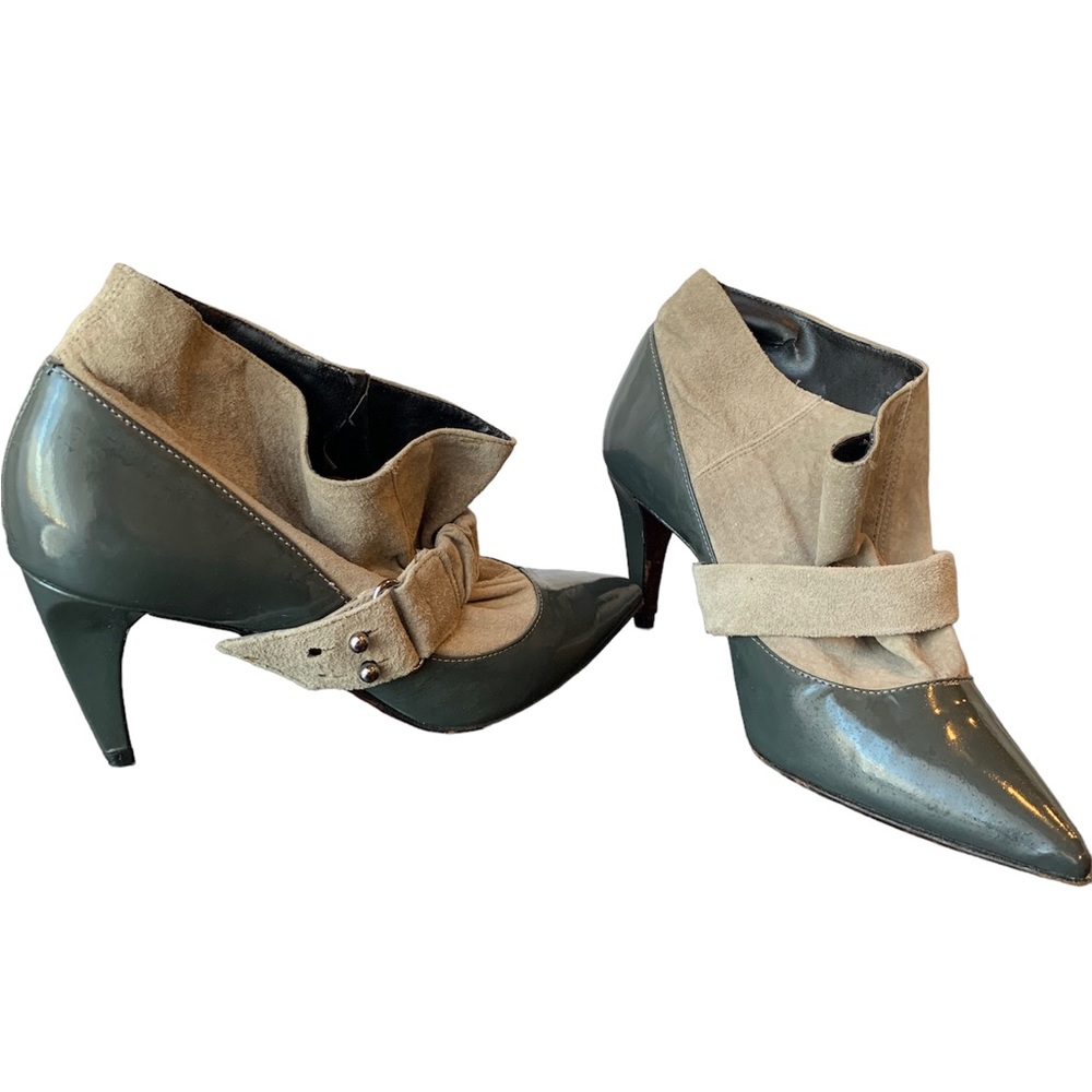 Dumond heels, leather and suede size 6